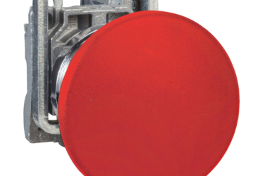 XB4BC42 – Botão Ø22mm metálico, retorno por mola, cogumelo Ø40, vermelho, NF – Schneider Electric